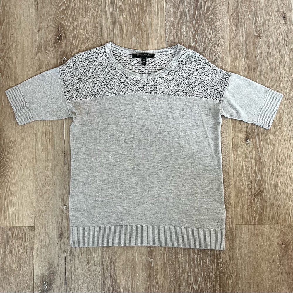 Banana Republic Crochet Short Sleeve Sweater - Picture 4 of 9